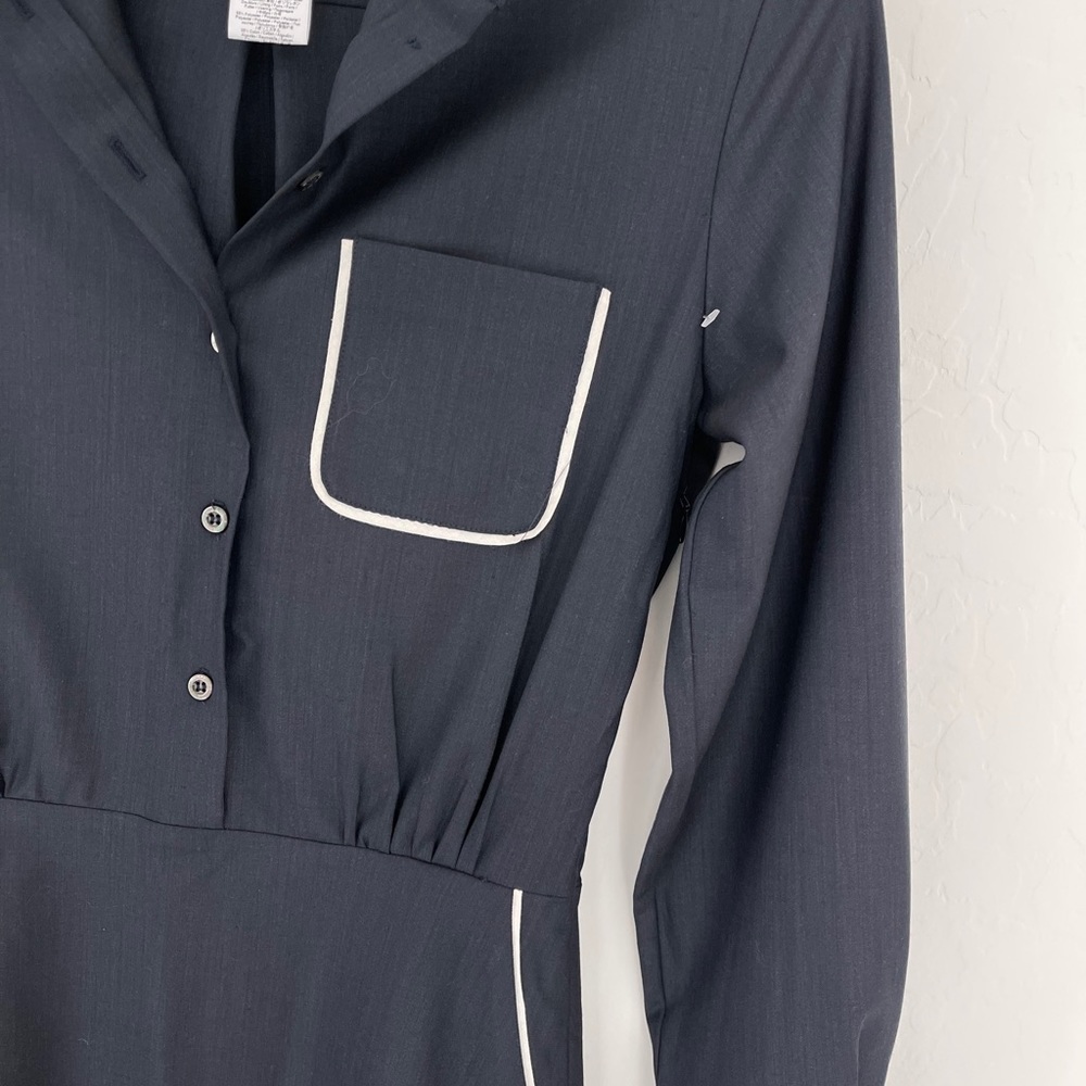Paul & Joe Sister Navy Blue Shirt Dress Sz 4 - Picture 4 of 9